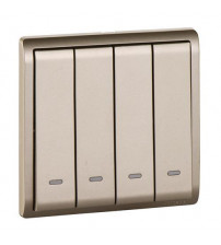 10AX 250V 4G 2W SW W FLUO LOC ,WG